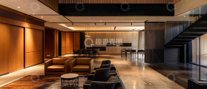 高清大图下载【趣麦麦图】现代简约风格的室内休息区