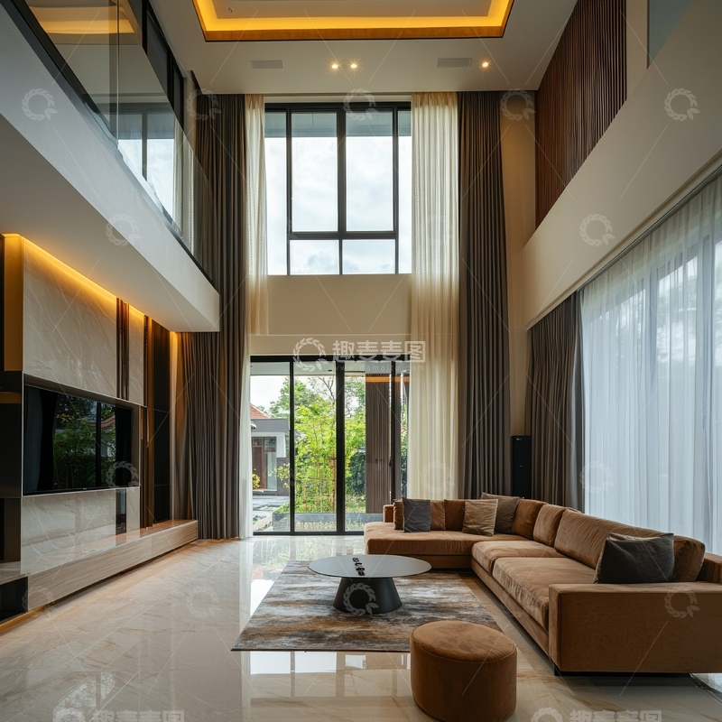 高清大图下载【趣麦麦图】现代豪华客厅设计