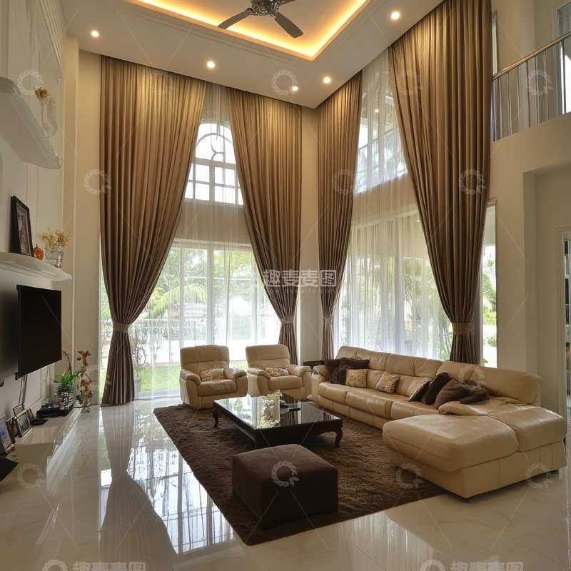 高清大图下载【趣麦麦图】现代客厅设计，温馨舒适家居环境