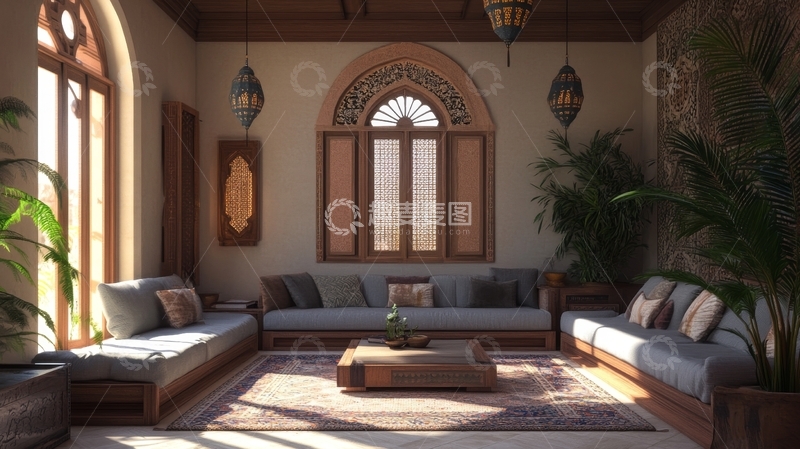 高清大图下载【趣麦麦图】传统风格客厅设计