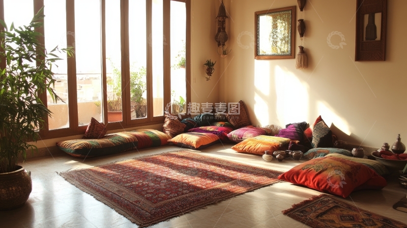 高清大图下载【趣麦麦图】温馨的室内休闲角落