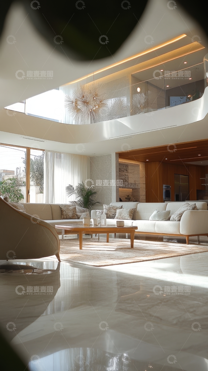 高清大图下载【趣麦麦图】现代豪华客厅设计