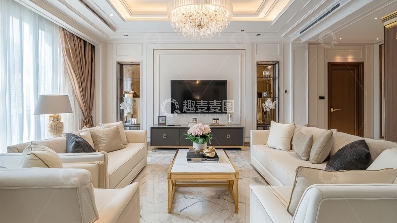 高清大图下载【趣麦麦图】豪华客厅现代装饰