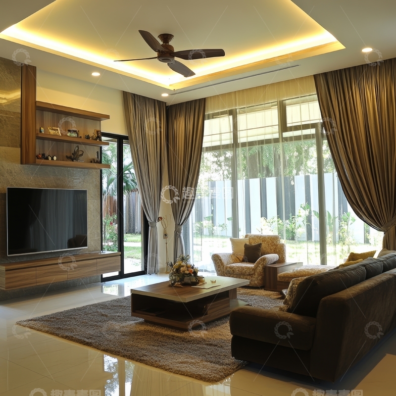 高清大图下载【趣麦麦图】现代客厅设计，温馨舒适家居环境