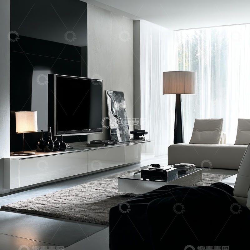 高清大图下载【趣麦麦图】现代简约客厅布置