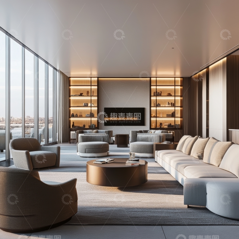 高清大图下载【趣麦麦图】现代简约客厅设计