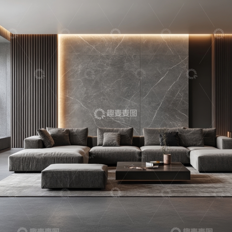 高清大图下载【趣麦麦图】现代简约客厅设计