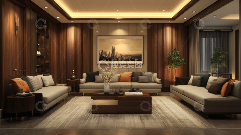 高清大图下载【趣麦麦图】现代简约客厅设计