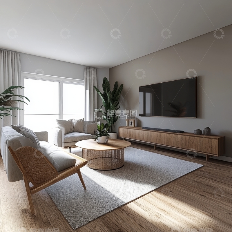 高清大图下载【趣麦麦图】现代简约客厅设计