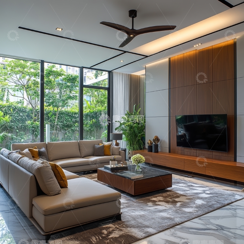 高清大图下载【趣麦麦图】现代客厅设计，温馨舒适