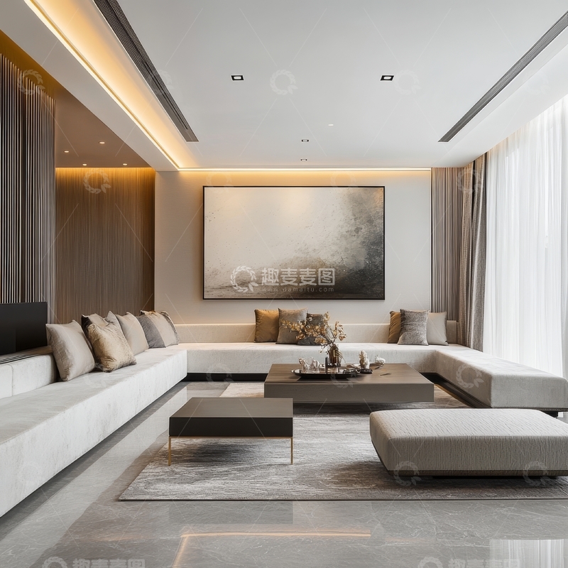 高清大图下载【趣麦麦图】现代简约客厅设计