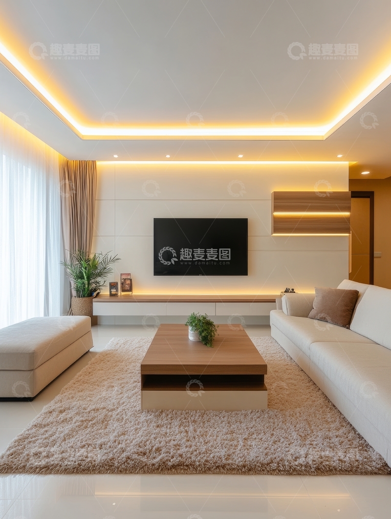 高清大图下载【趣麦麦图】现代简约客厅设计