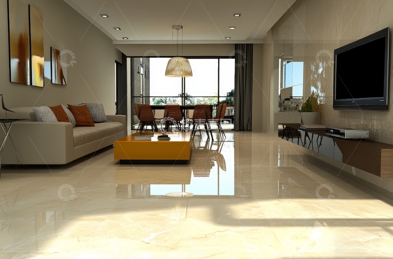 高清大图下载【趣麦麦图】现代客厅与餐厅一体化设计