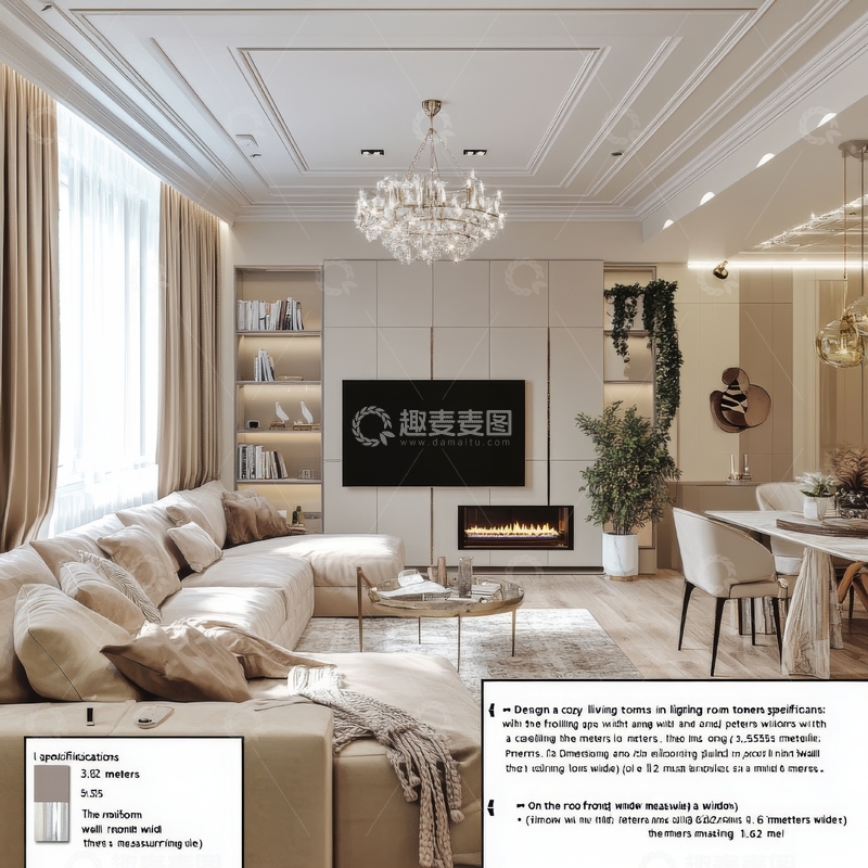 高清大图下载【趣麦麦图】现代客厅设计，温馨舒适
