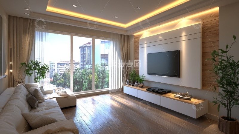 高清大图下载【趣麦麦图】现代客厅设计，温馨舒适家居环境