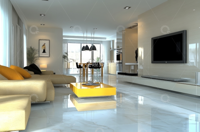 高清大图下载【趣麦麦图】现代客厅设计，明亮宽敞