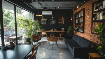 现代简约咖啡馆内部装饰