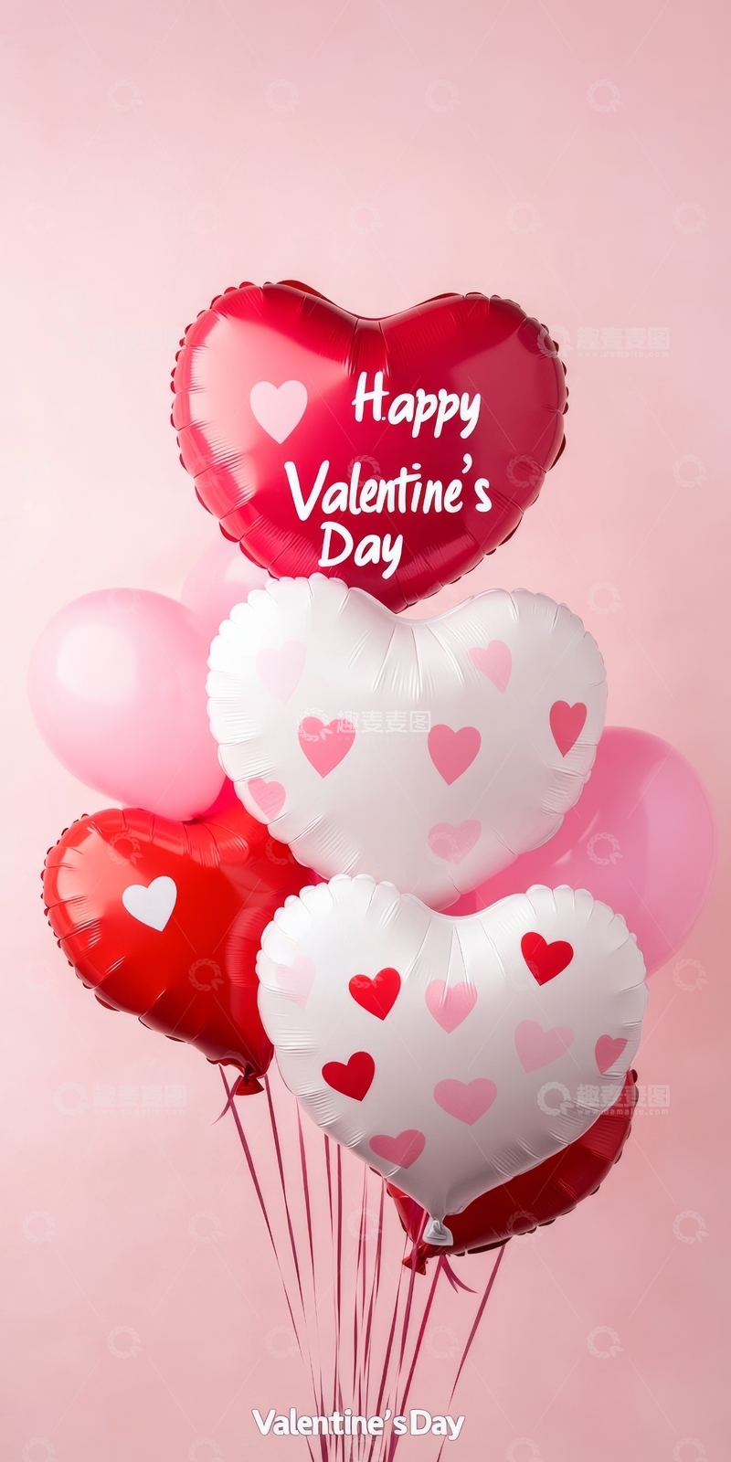 高清大图下载【趣麦麦图】情人节心形气球装饰