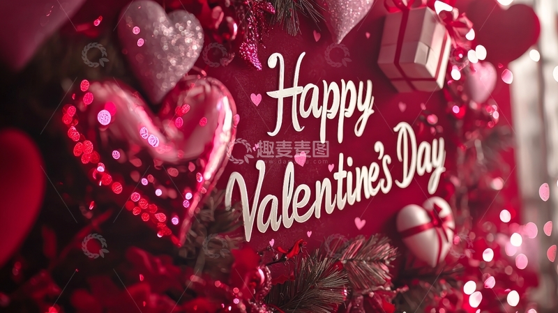 高清大图下载【趣麦麦图】情人节装饰与祝福语