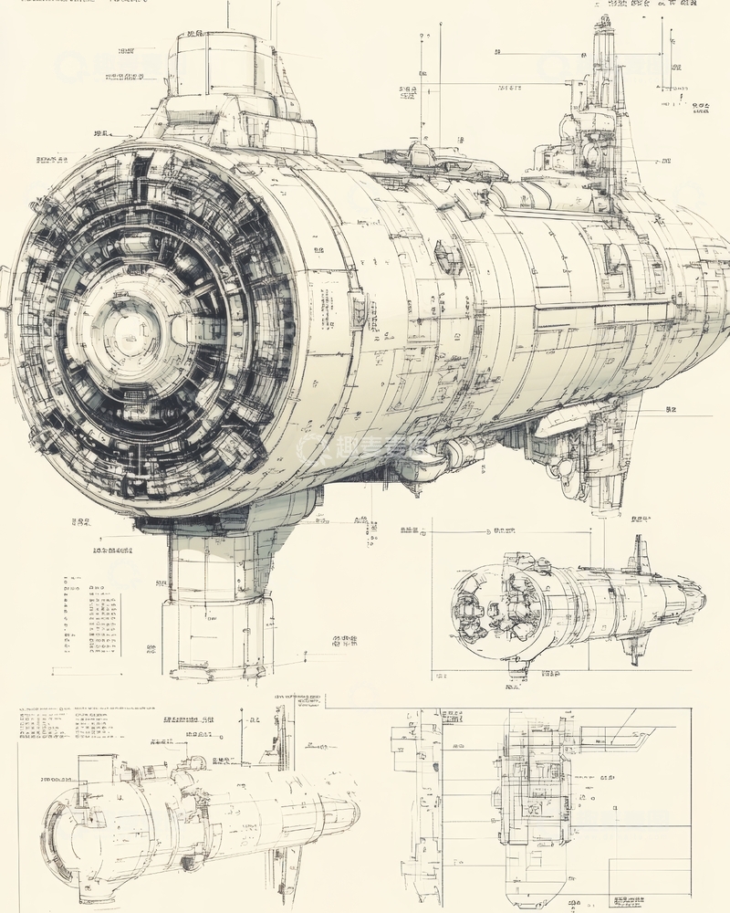 高清大图下载【趣麦麦图】机械装置详细工程图纸