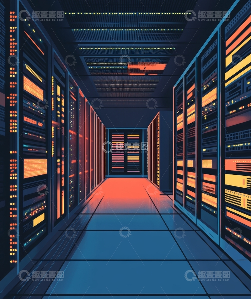 高清大图下载【趣麦麦图】数据中心服务器机房