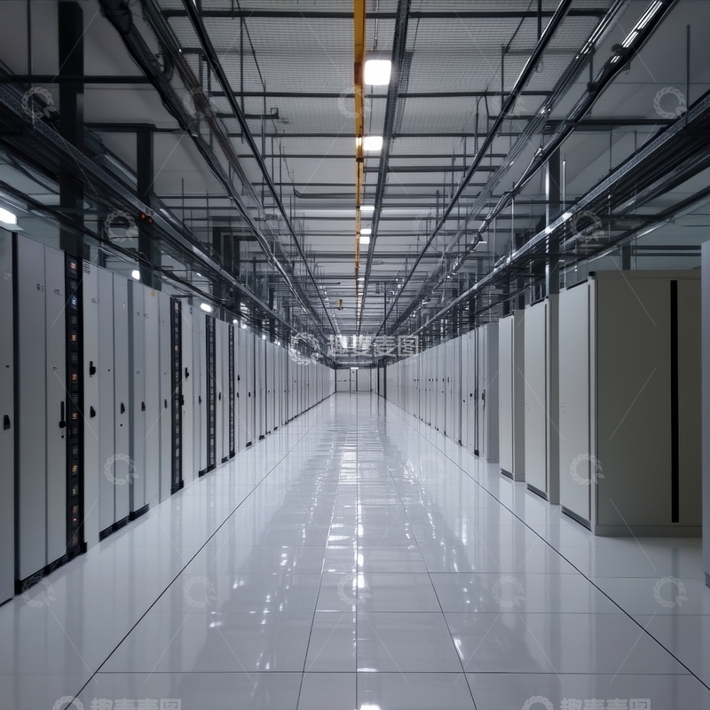 高清大图下载【趣麦麦图】现代化数据中心内部走廊
