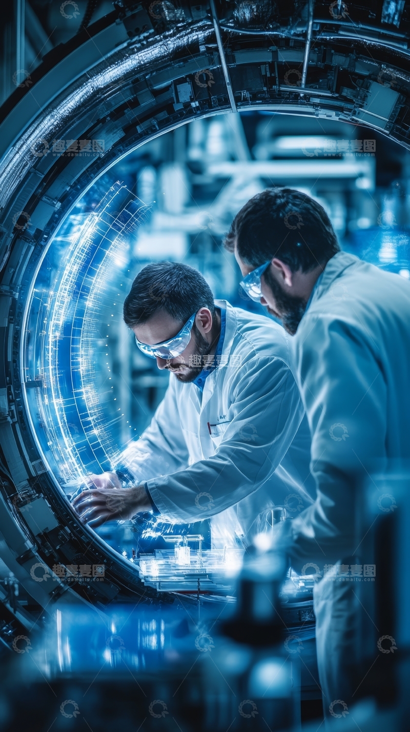 高清大图下载【趣麦麦图】科学家在实验室操作先进设备