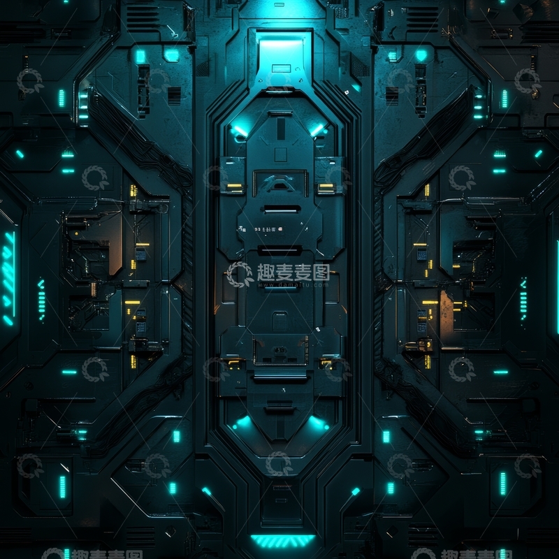 高清大图下载【趣麦麦图】未来科技走廊俯视图
