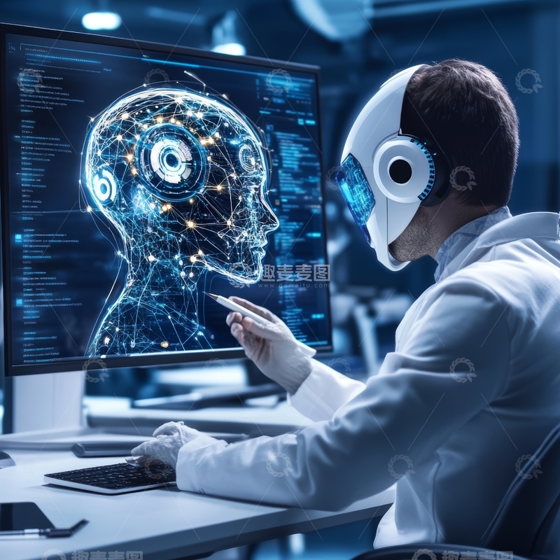 高清大图下载【趣麦麦图】科学家观察人工智能大脑模型