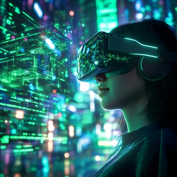 虚拟现实头盔体验未来科技