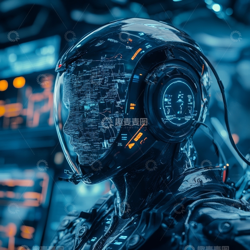 高清大图下载【趣麦麦图】未来科技战士头盔特写