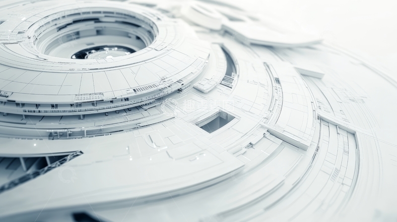 高清大图下载【趣麦麦图】未来科技感圆形结构设计