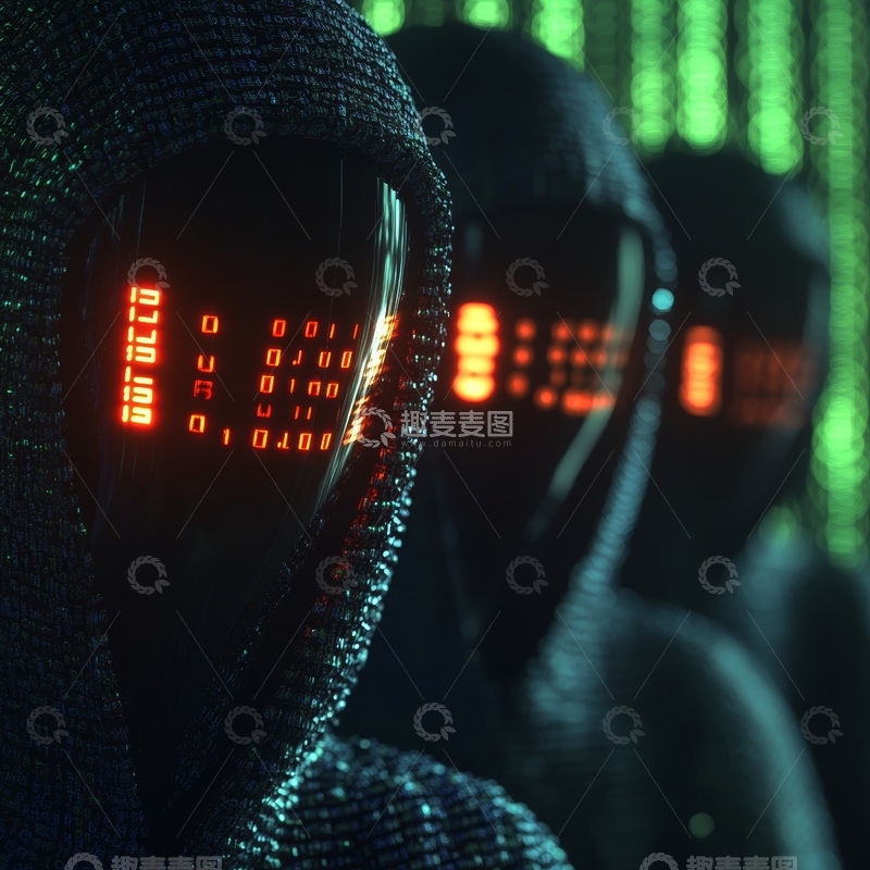 高清大图下载【趣麦麦图】数字面具下的神秘人物