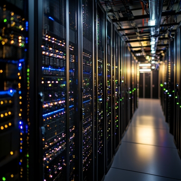 数据中心服务器机房内部