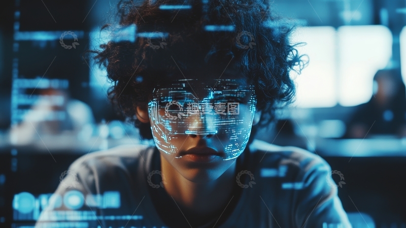 高清大图下载【趣麦麦图】未来科技中的女性