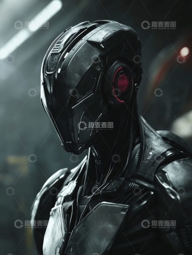 高清大图下载【趣麦麦图】未来战士头盔特写