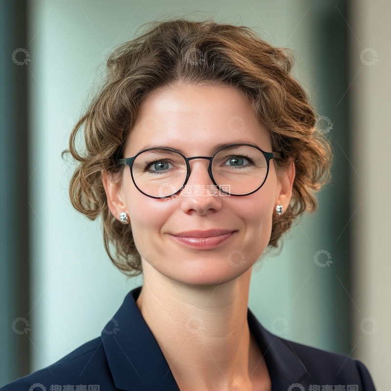 高清大图下载【趣麦麦图】戴眼镜的女性商务肖像