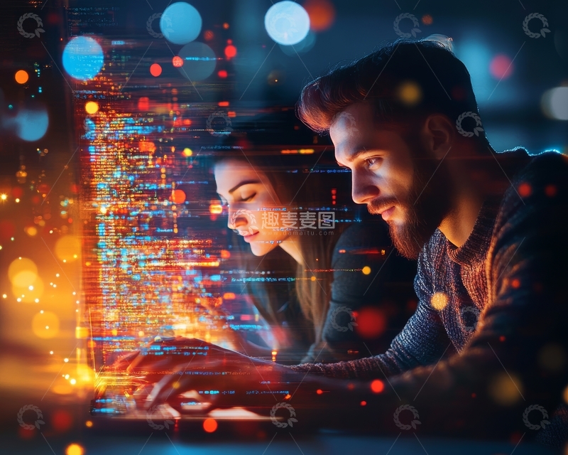 高清大图下载【趣麦麦图】专注编程的男女团队
