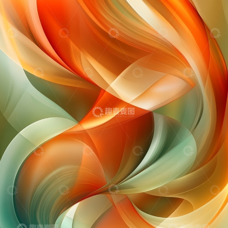 高清大图下载【趣麦麦图】色彩斑斓的抽象流动图案