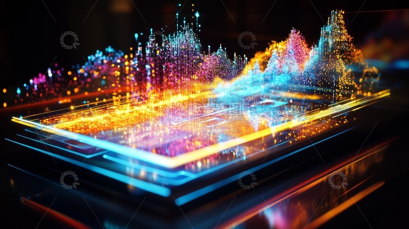 高清大图下载【趣麦麦图】未来科技数据流光效展示