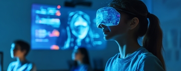 虚拟现实体验中的学生