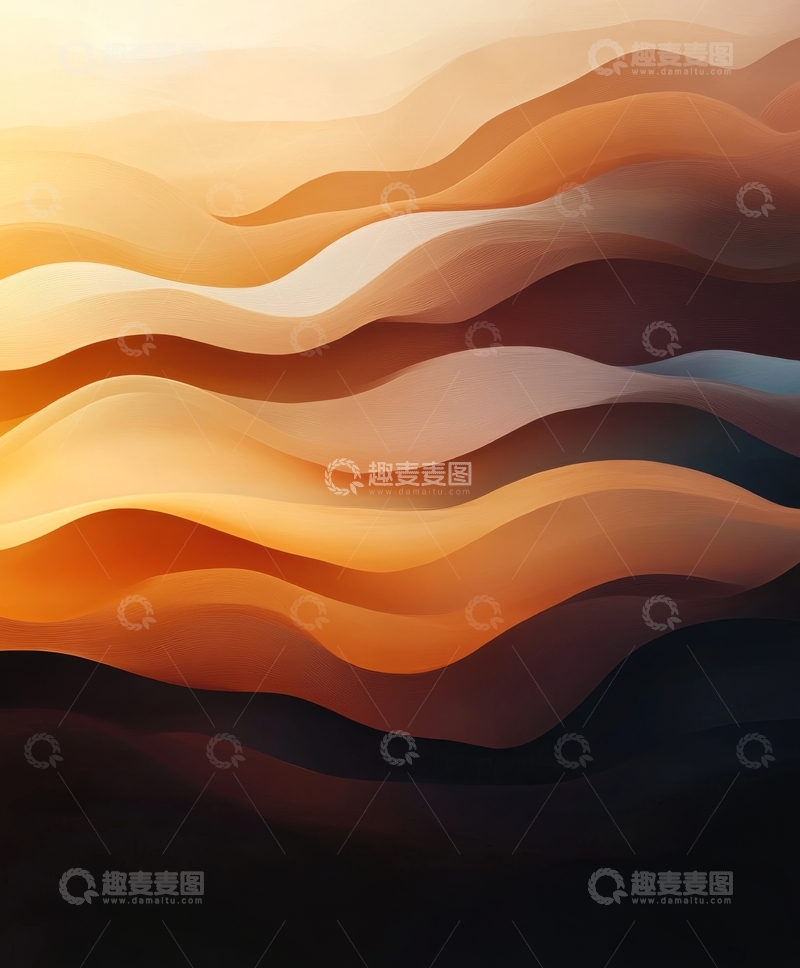 高清大图下载【趣麦麦图】渐变波浪抽象背景