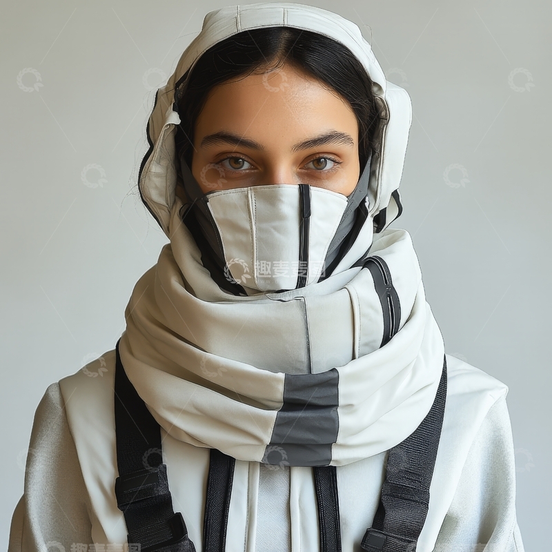 高清大图下载【趣麦麦图】穿戴未来风格防护装备的人物