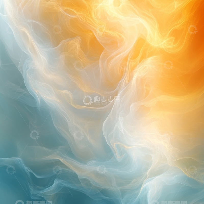 高清大图下载【趣麦麦图】流动的色彩与烟雾交织
