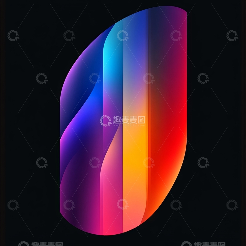 高清大图下载【趣麦麦图】渐变色彩的抽象几何图形