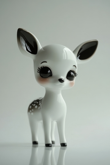 可爱陶瓷小鹿摆件