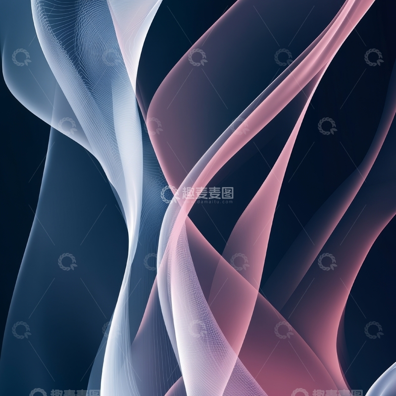 高清大图下载【趣麦麦图】柔和曲线交织的抽象艺术背景