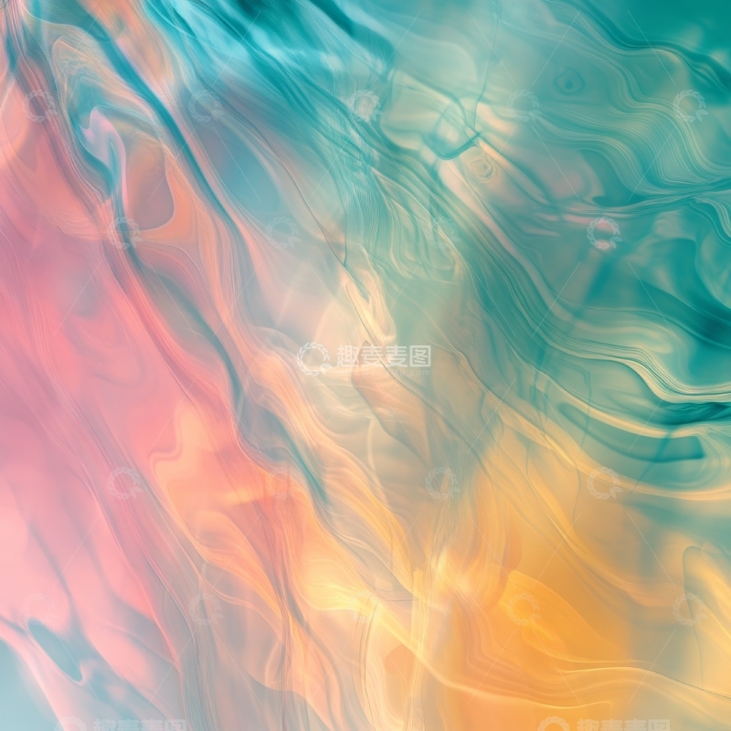 高清大图下载【趣麦麦图】流光溢彩的抽象色彩图案