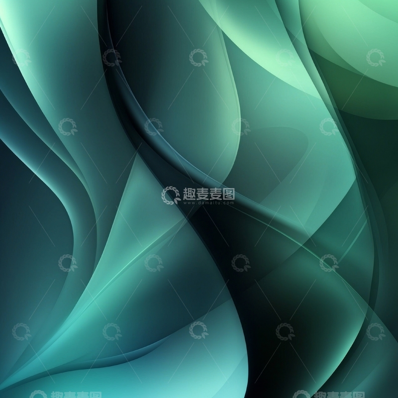 高清大图下载【趣麦麦图】流动的蓝绿色抽象背景