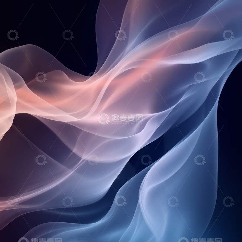 高清大图下载【趣麦麦图】柔和色彩的抽象烟雾图案